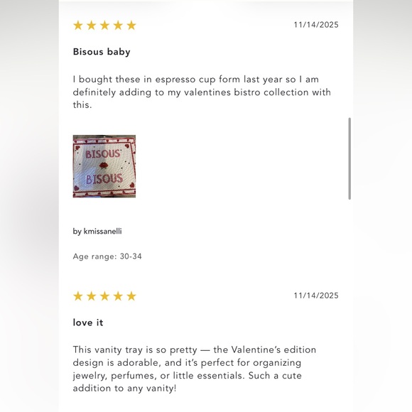 Anthropologie Bistro Tile Valentines Theme Vanity Tray NWT - Picture 7 of 10